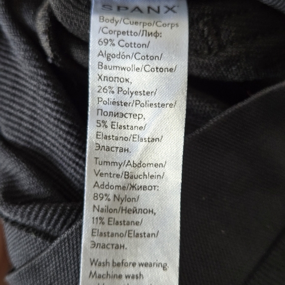 Spanx Mama Maternity Jean-ish Ankle Leggings Black Pockets Size Large - Picture 9 of 9